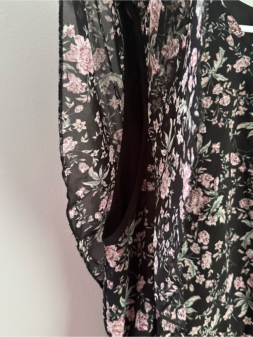 Bloomchic 18-20 women’s 2x floral black midi dress short flowy sleeves 2xl - Picture 5 of 9